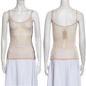 NWT XIRENA Kayla Sheer Mesh Cami Top Blue Moon L